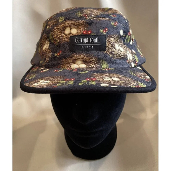Corrupt‎ Youth Cap Hat Birds Nest Eggs 5 Panel Strap Back Adjustable USA NEW - Picture 1 of 6